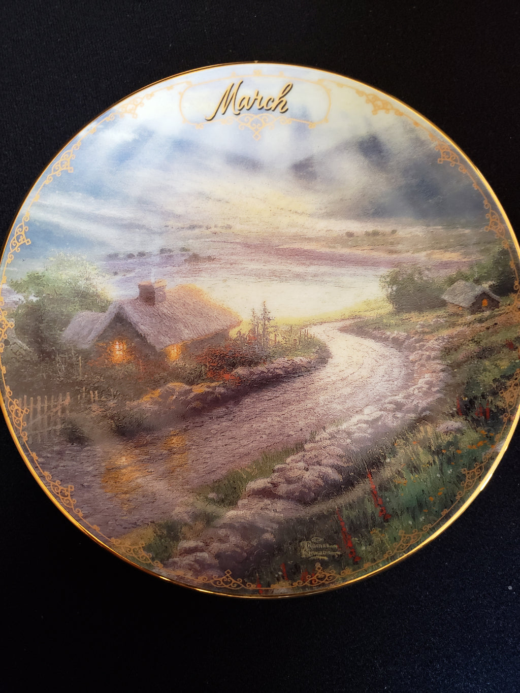 Thomas Kinkade Plate Simpler Times Bradford Exchange