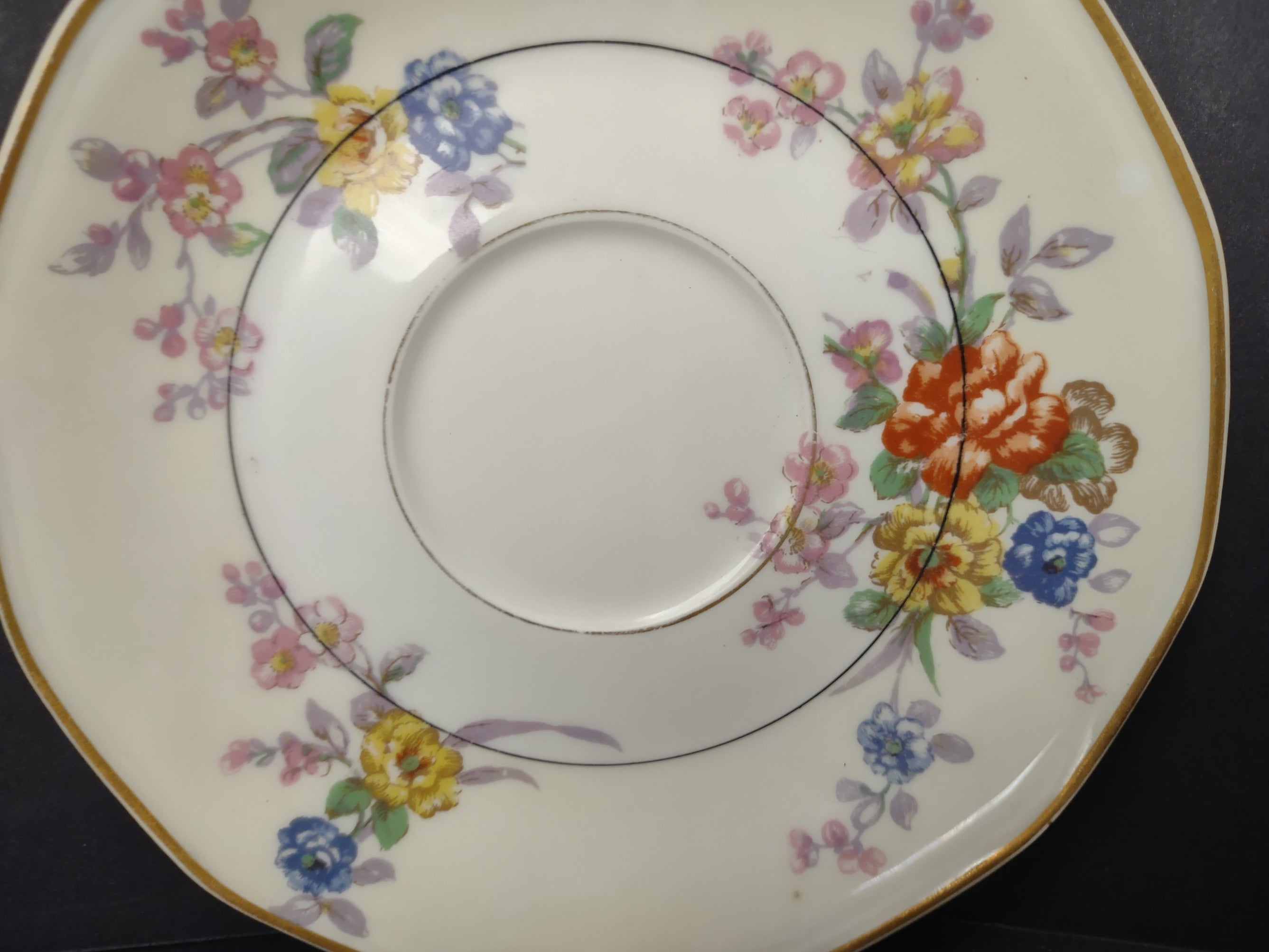 Haviland Limoges Yellow Jewel Saucer ONLY Floral (lot 819)