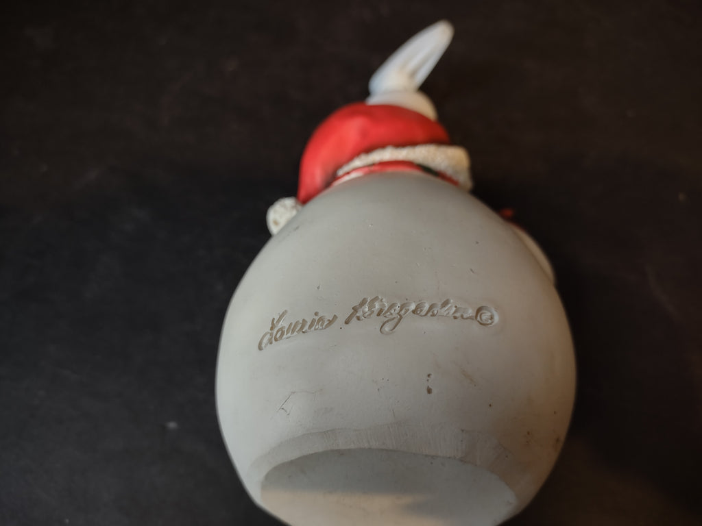 Vintage Soap Dispenser Snowman Christmas Robin Laurie (lot 2461)
