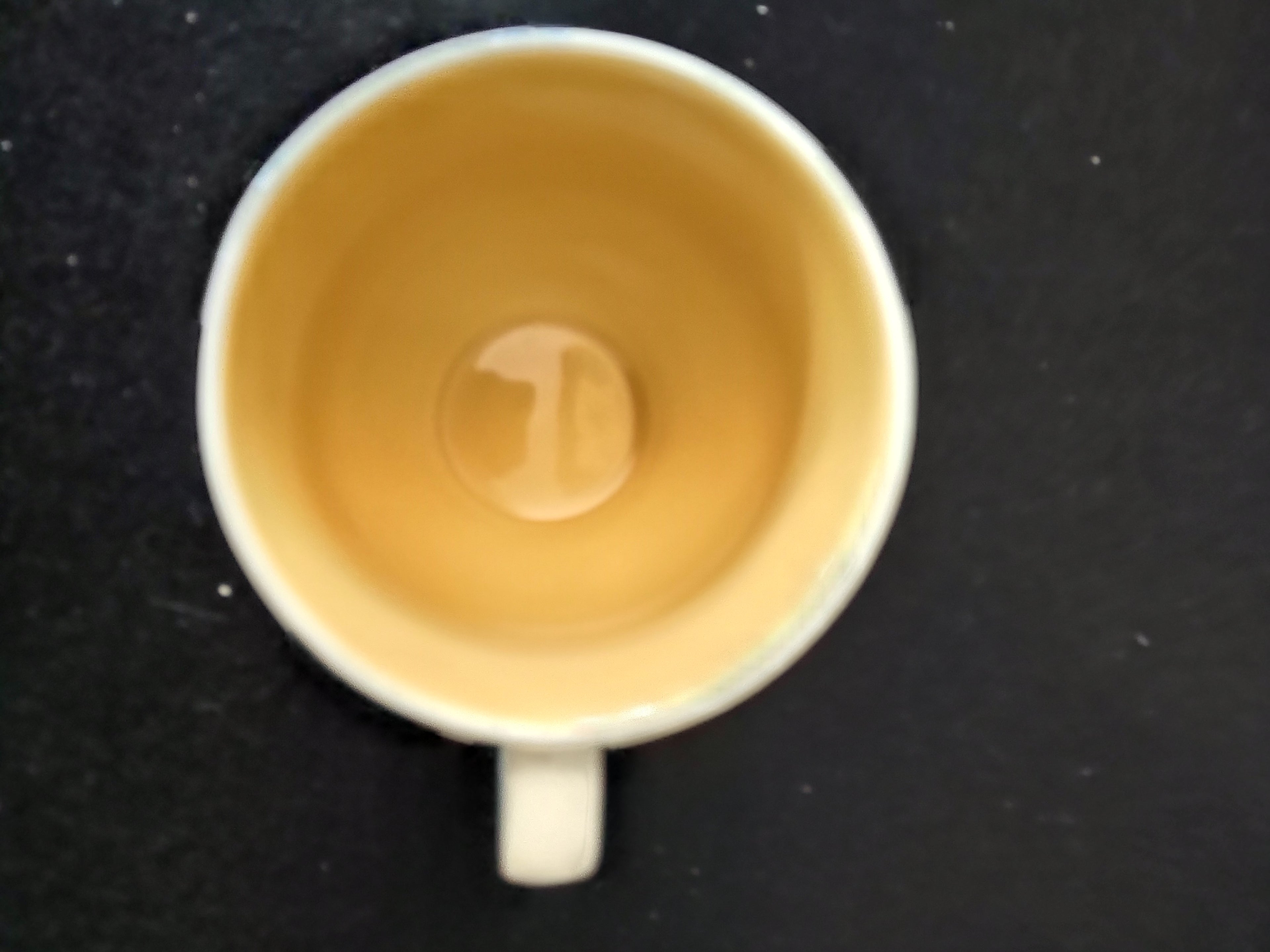Vintage Tim Horton Always Fresh Cream Gold Coffee Cup Saucer Set (Lot 3887)