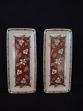 Vintage Pfaltzgraff USA Small Serving Platter x 2 Mission Flower (lot 5271)