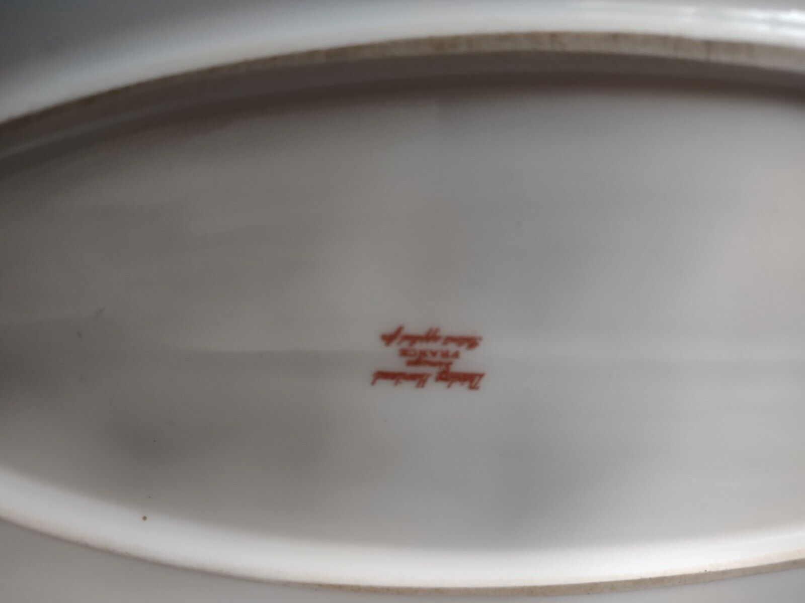 Haviland Limoges Gold Handle Pink Purple Rose Serving Platter 16" (lot 339)