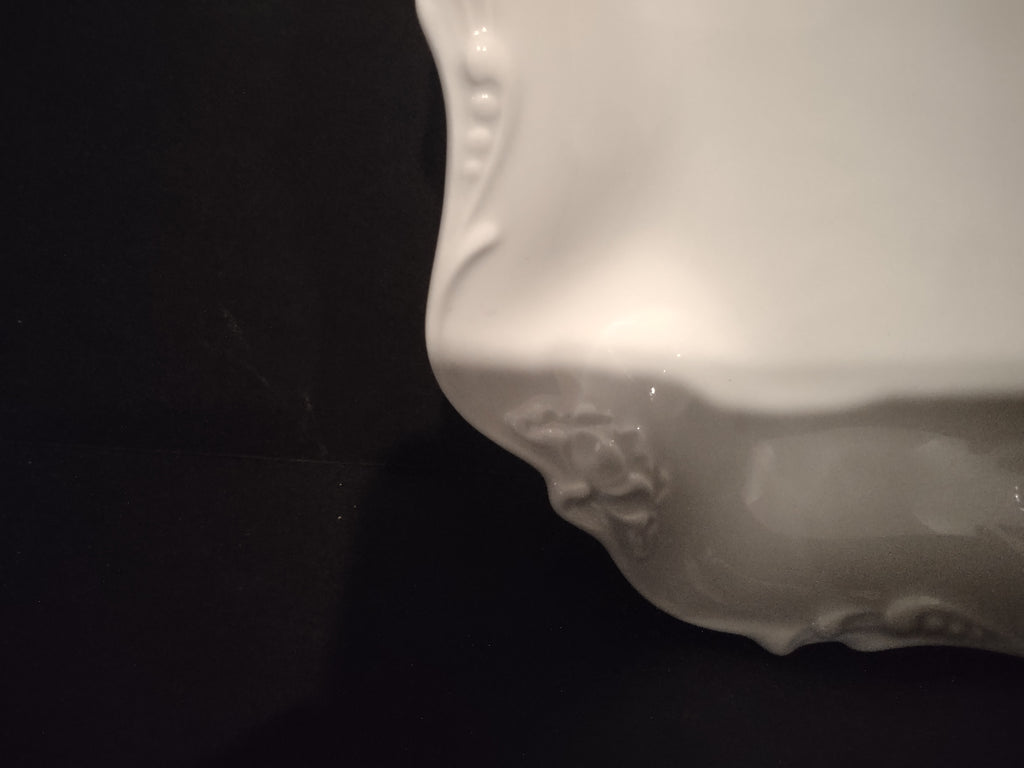 JP France Limoges Small Square Bowl Coupe Plate White (lot 1041)