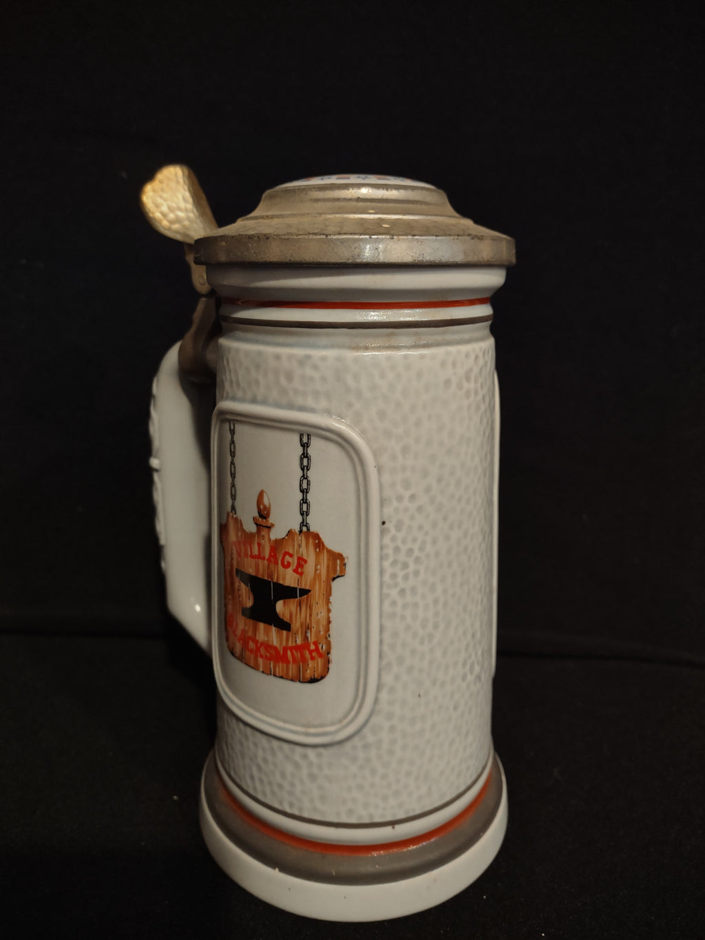 Set 2 Tankard Mug Stein Building of America Blacksmith Shipbuilder (lot 2538j)