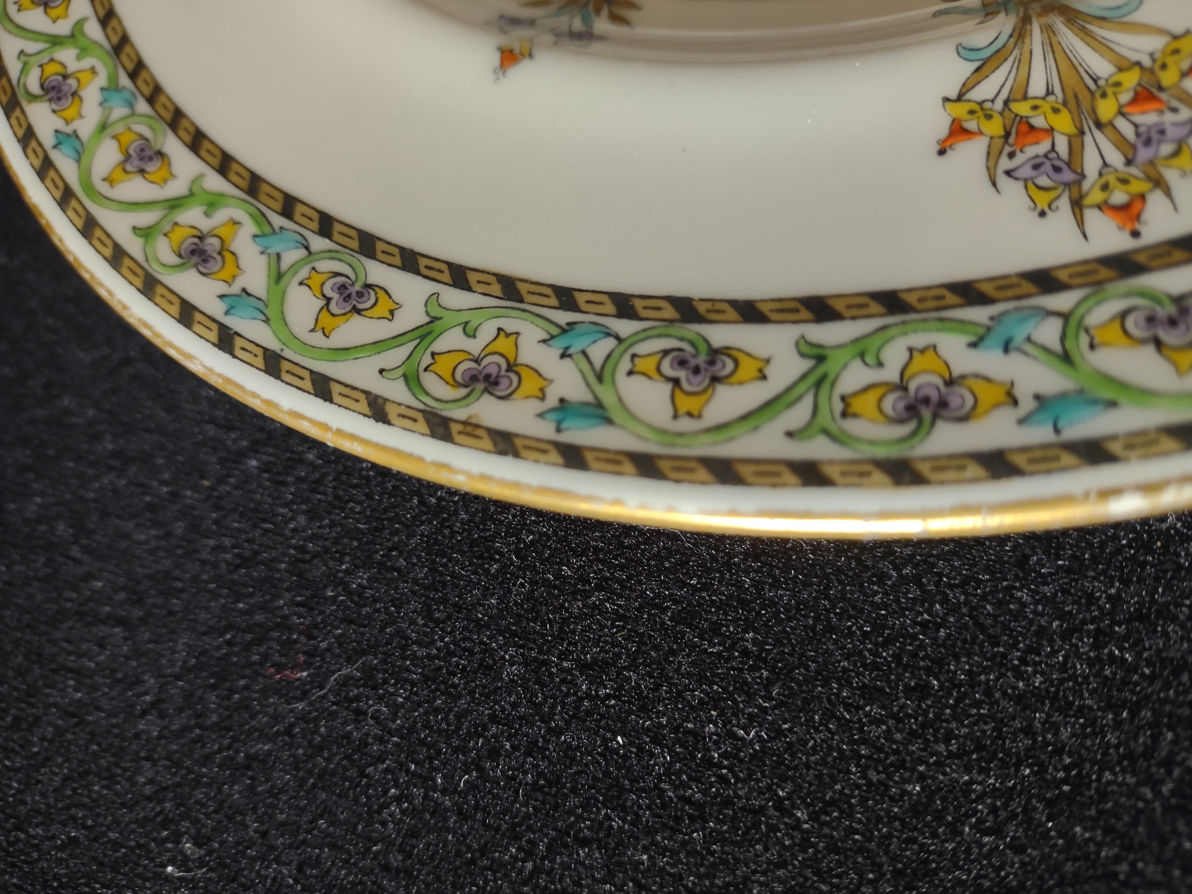 Vintage Minton Luncheon Plate Bone China England Floral Scroll H3647 (Lot5449
