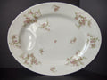 Haviland Limoges Oval Serving Platter 13-1/2" Pink Rose Green Ribbon (lot 888)
