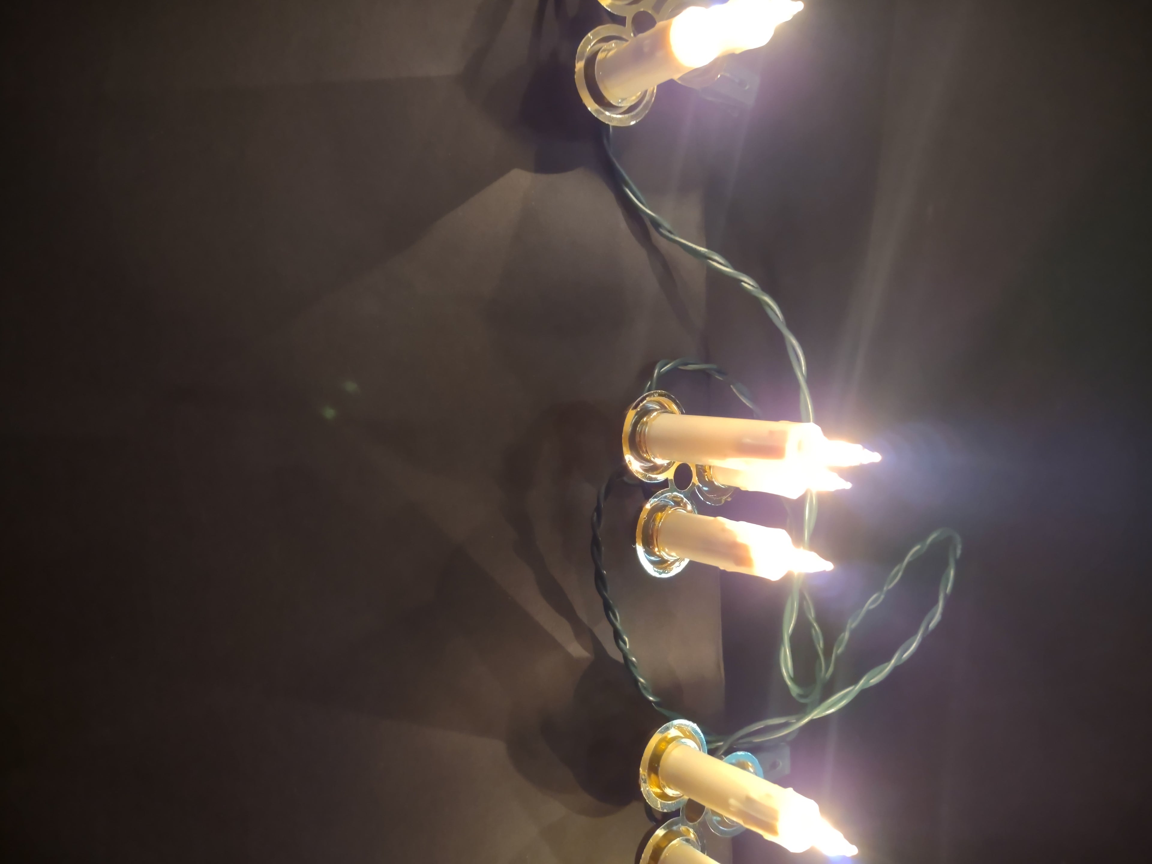 Vintage Clip-on Drip Taper Candles Christmas String Lights (lot 2462)
