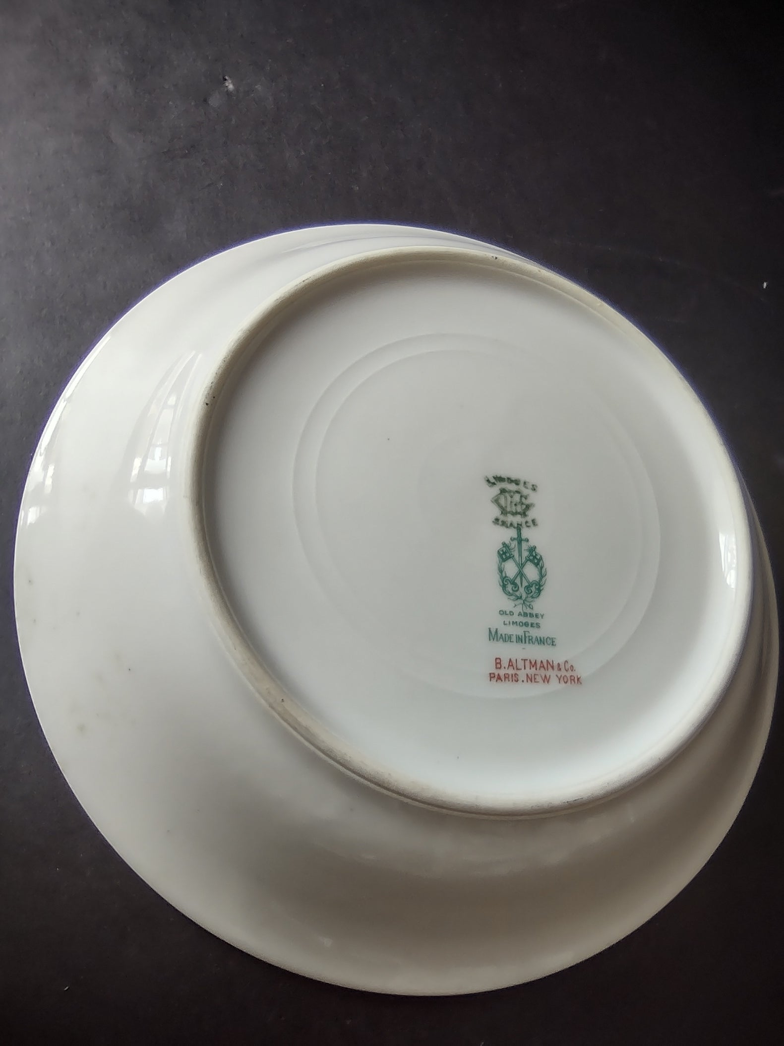 B. Altman Limoges Old Abbey Rouen Spray Pheasant 4 x Cream Soup Bowl (lot 811)