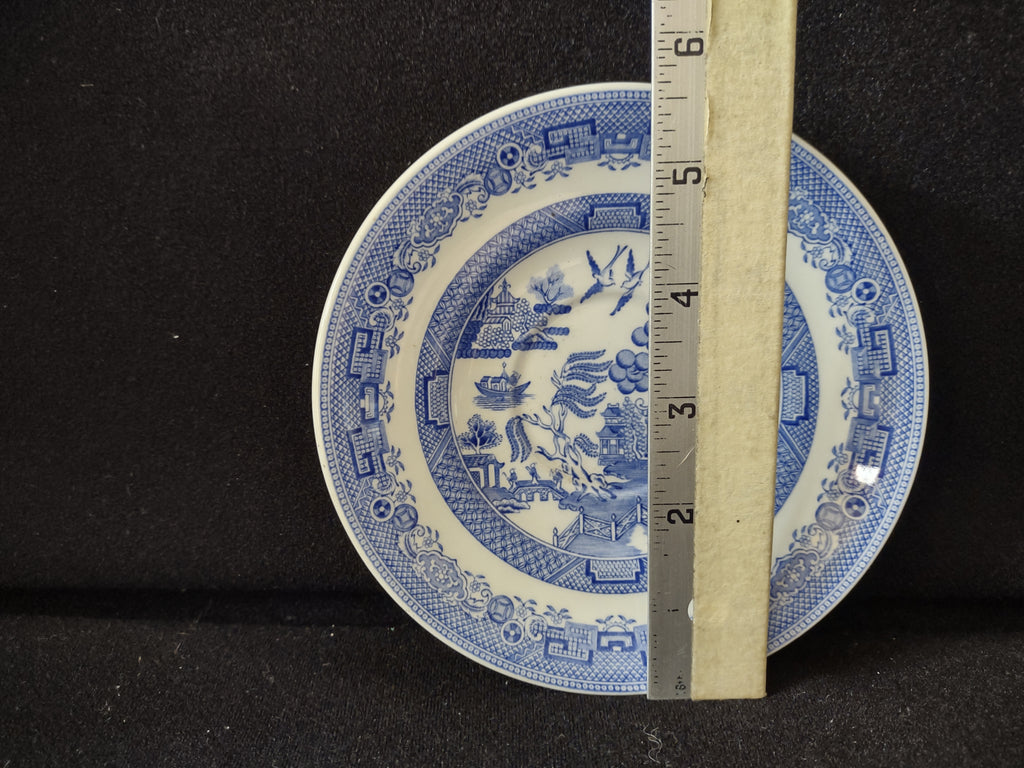 Spode Blue & White Room Saucer Willow Vintage English Transferware (lot 5843)