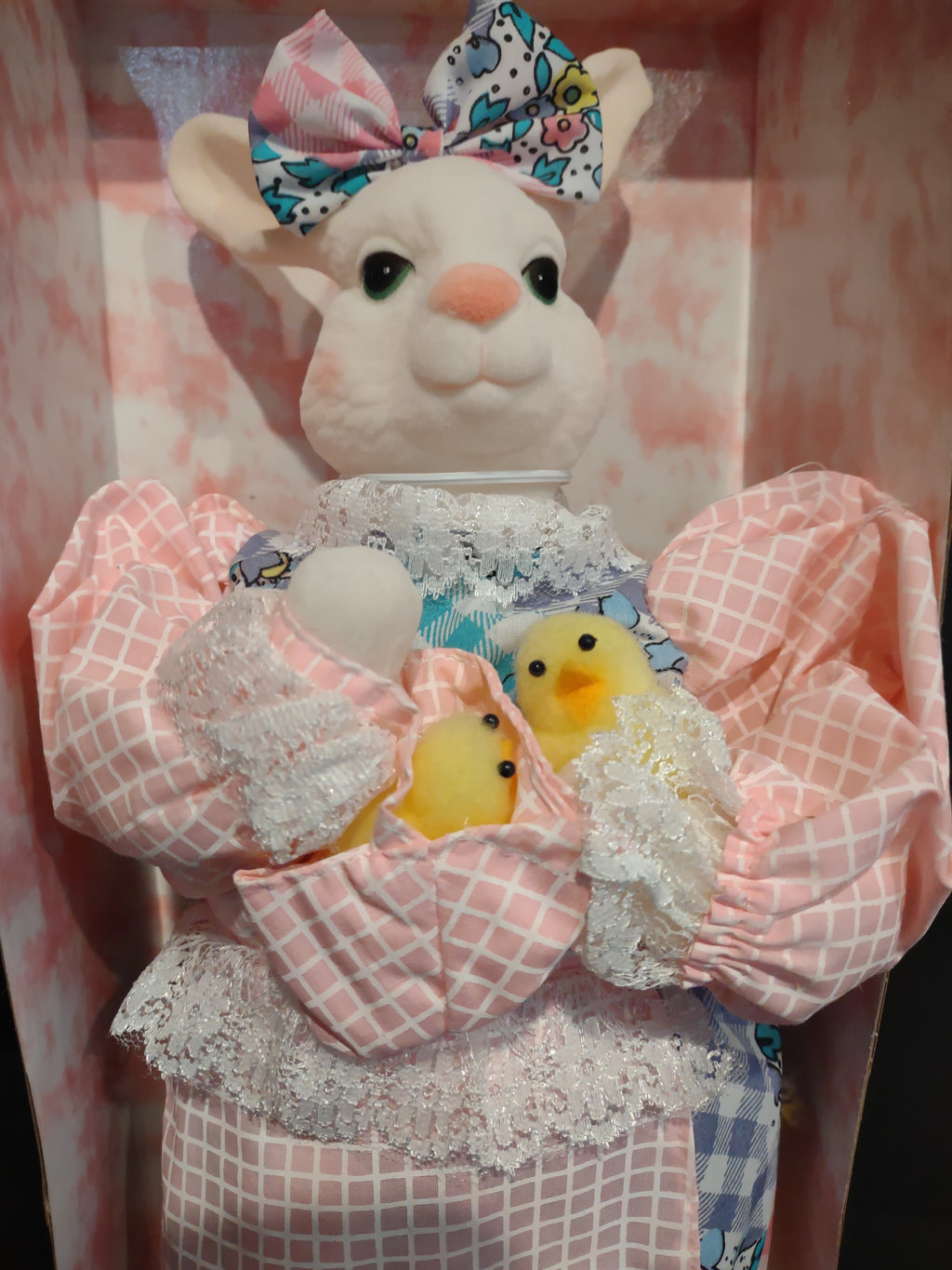 Dandee Musical Animated Girl Pink Bunny Rabbit Easter (lot 2550c)
