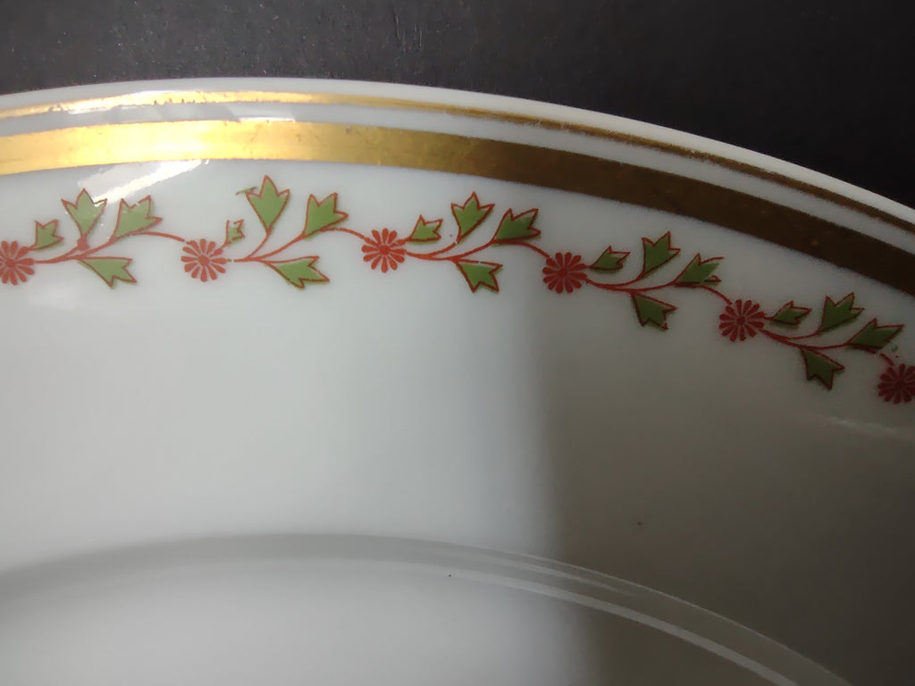 Old Abbey France Limoges Dinner & Dessert/Salad Plate Clover Gold Trim (lot 863)