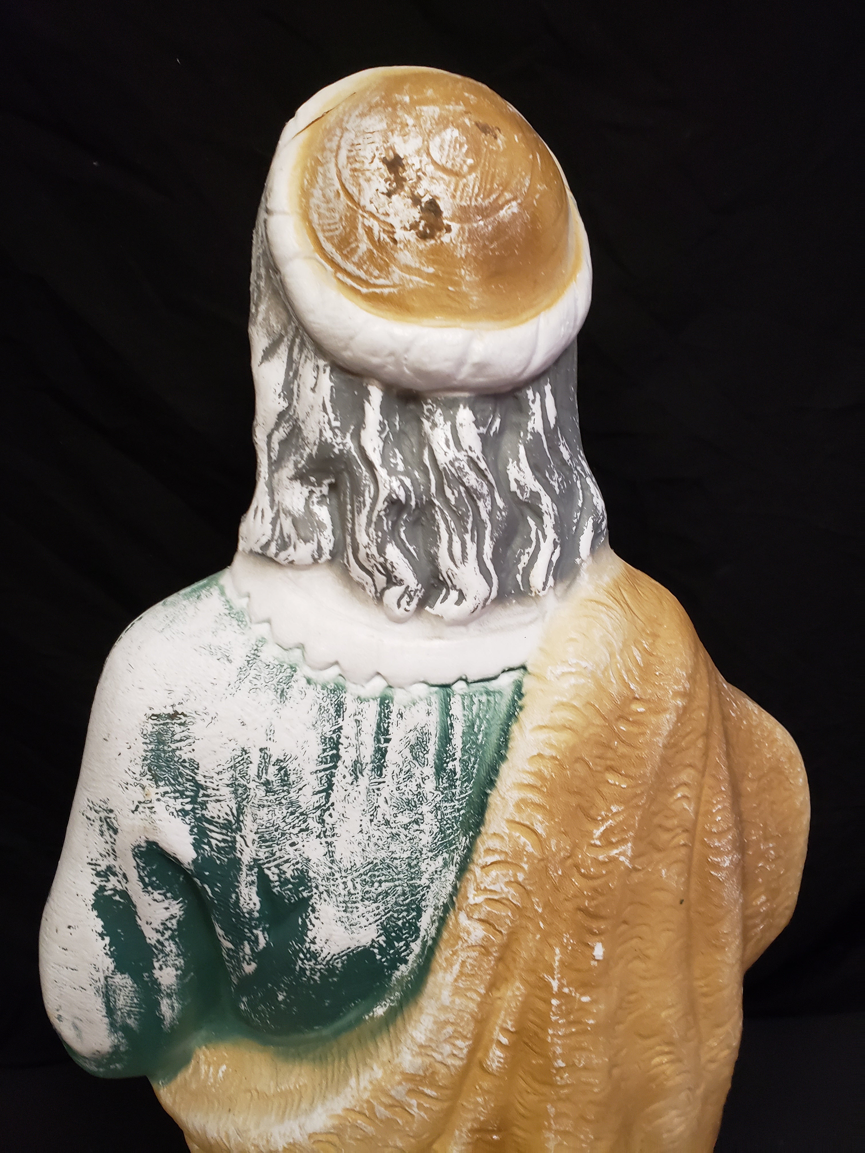 Vintage Christmas Outdoor Green Joseph NO STAFF Blow Mold 27" (lot 2259)