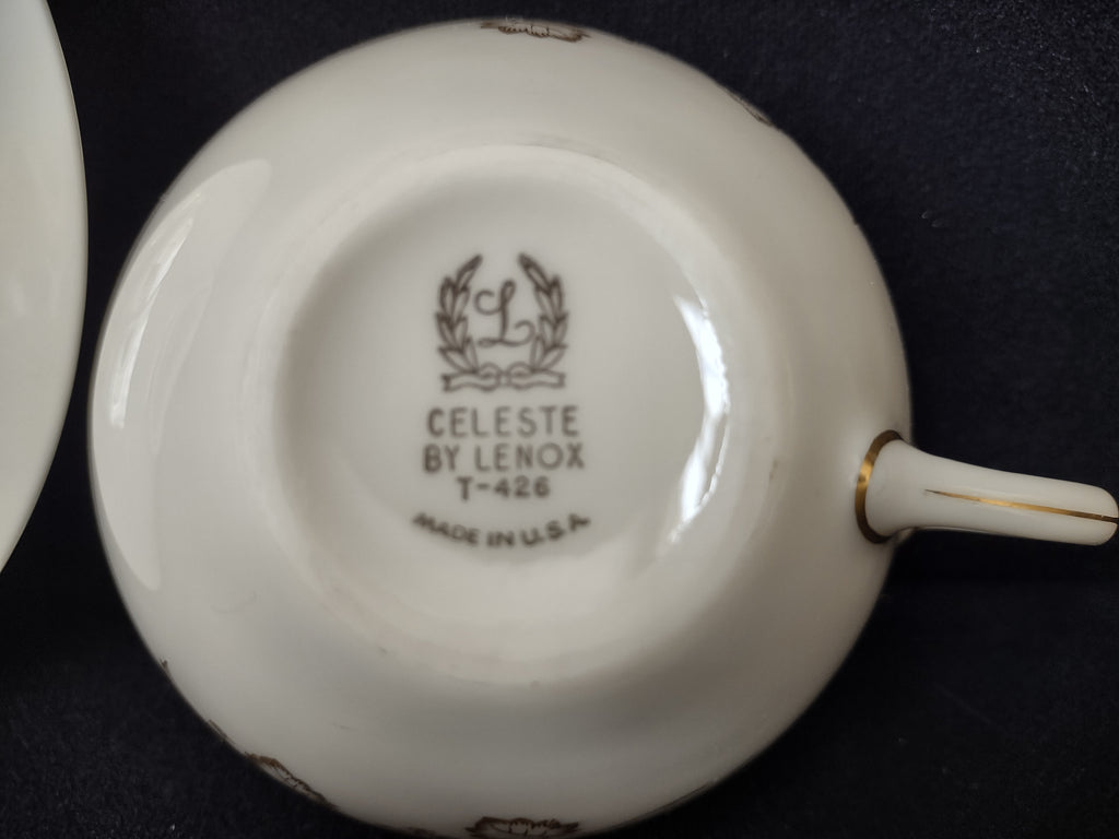 Vintage Lenox Celeste T-426 Tea Cup with Saucer (lot 1897)
