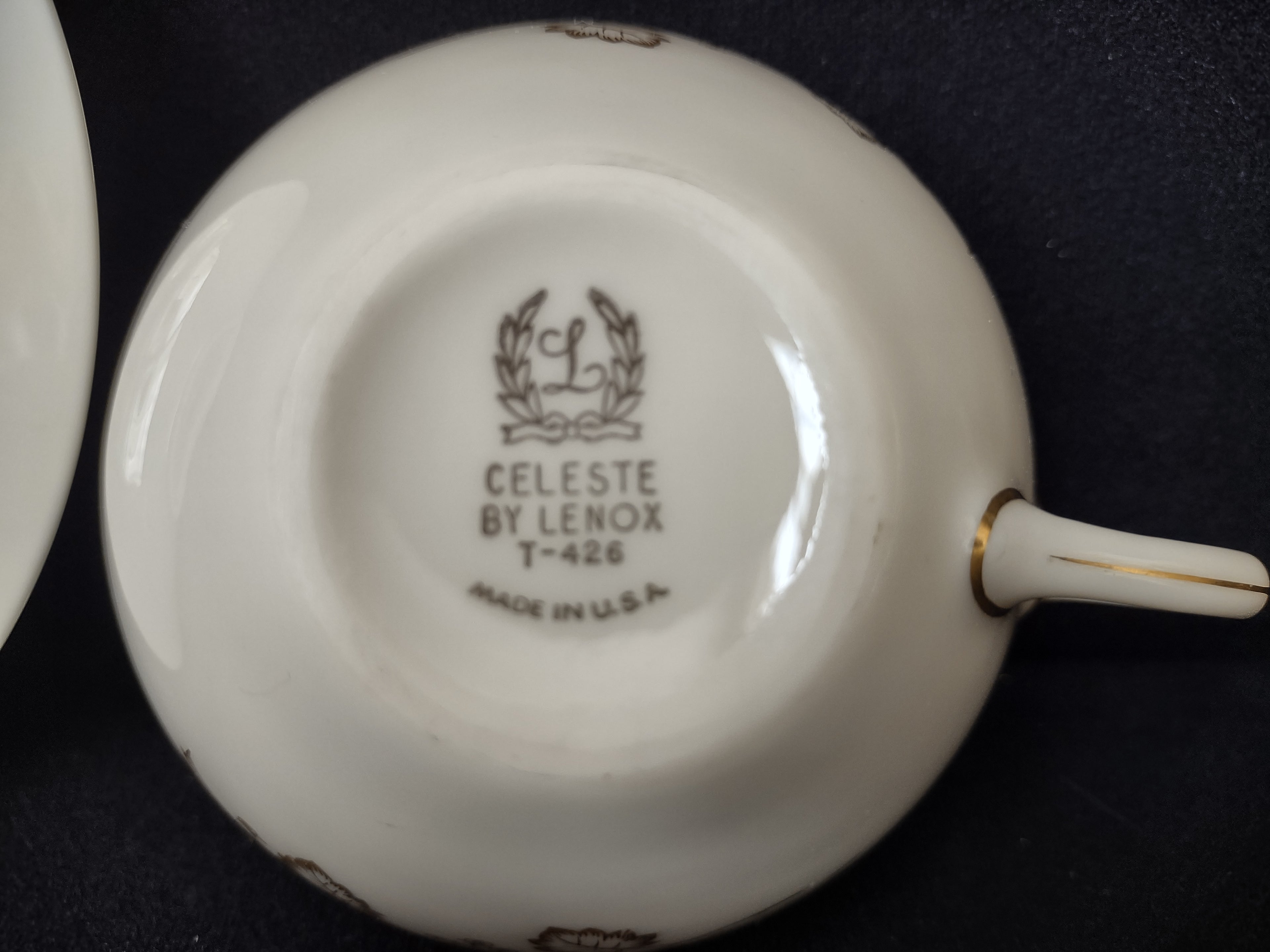 Vintage Lenox Celeste T-426 Tea Cup with Saucer (lot 1897)