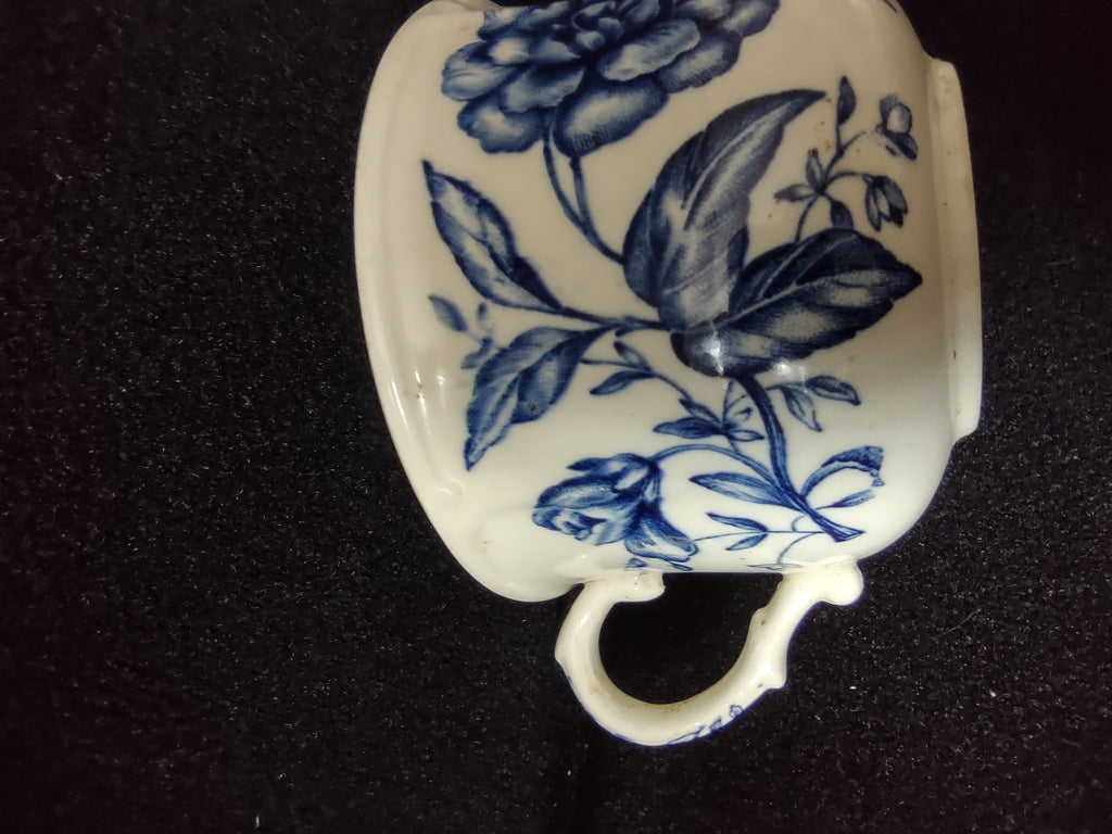 Vintage Johnson Bros Teacup Saucer Windsor Ware Warwick Blue White (Lot 5661)