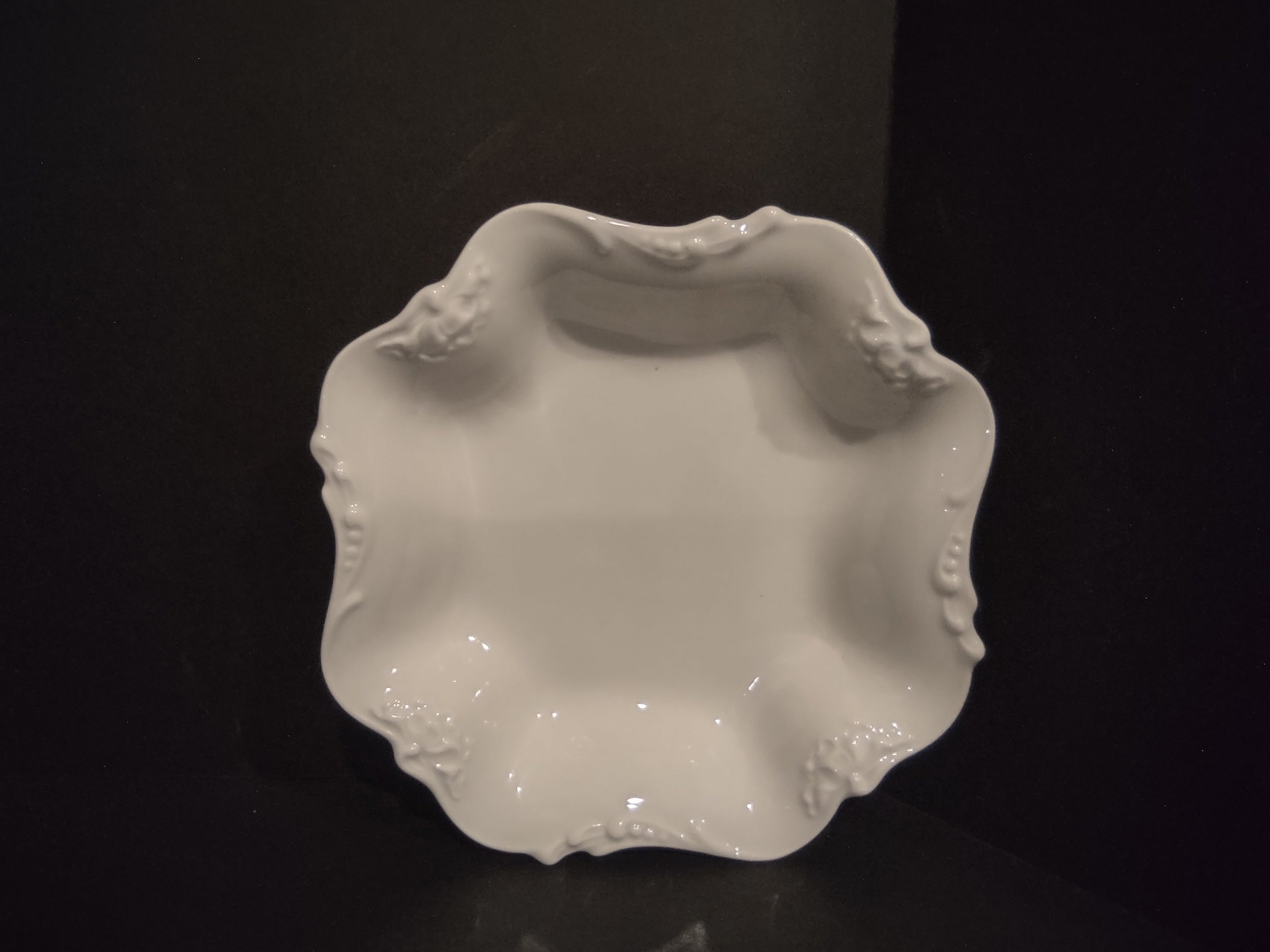 JP France Limoges Small Square Bowl Coupe Plate White (lot 1041)
