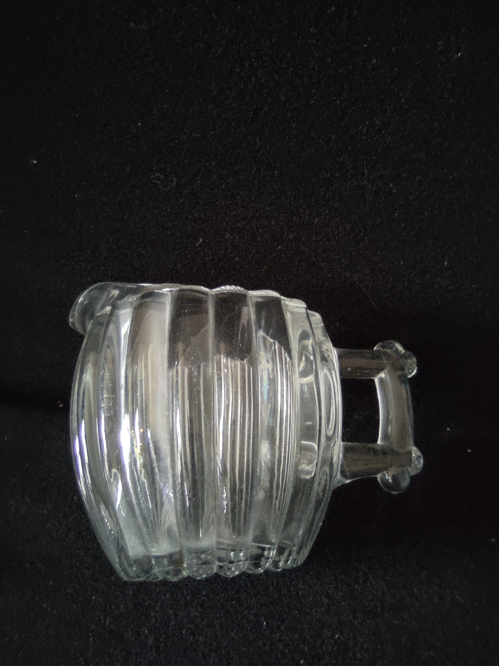 Depression Glass Sugar Bowl Creamer Relish Jar National Pattern Hobnail (Lot5308