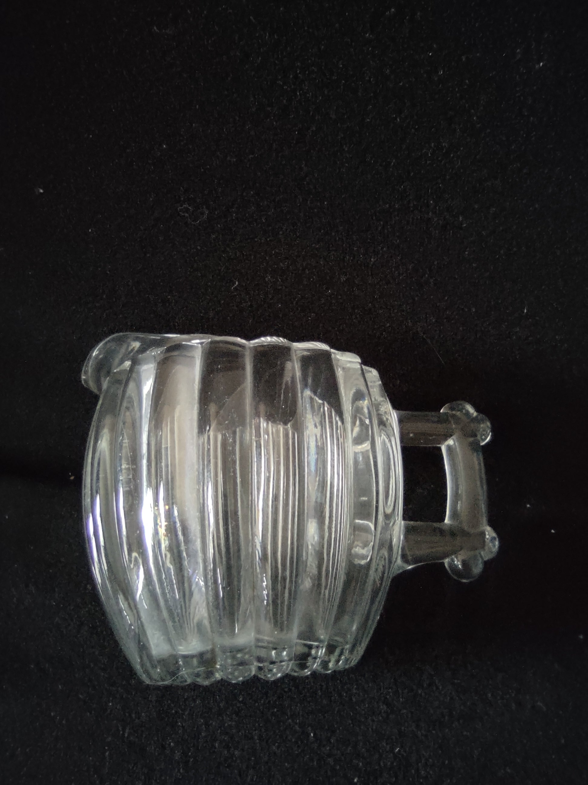 Depression Glass Sugar Bowl Creamer Relish Jar National Pattern Hobnail (Lot5308