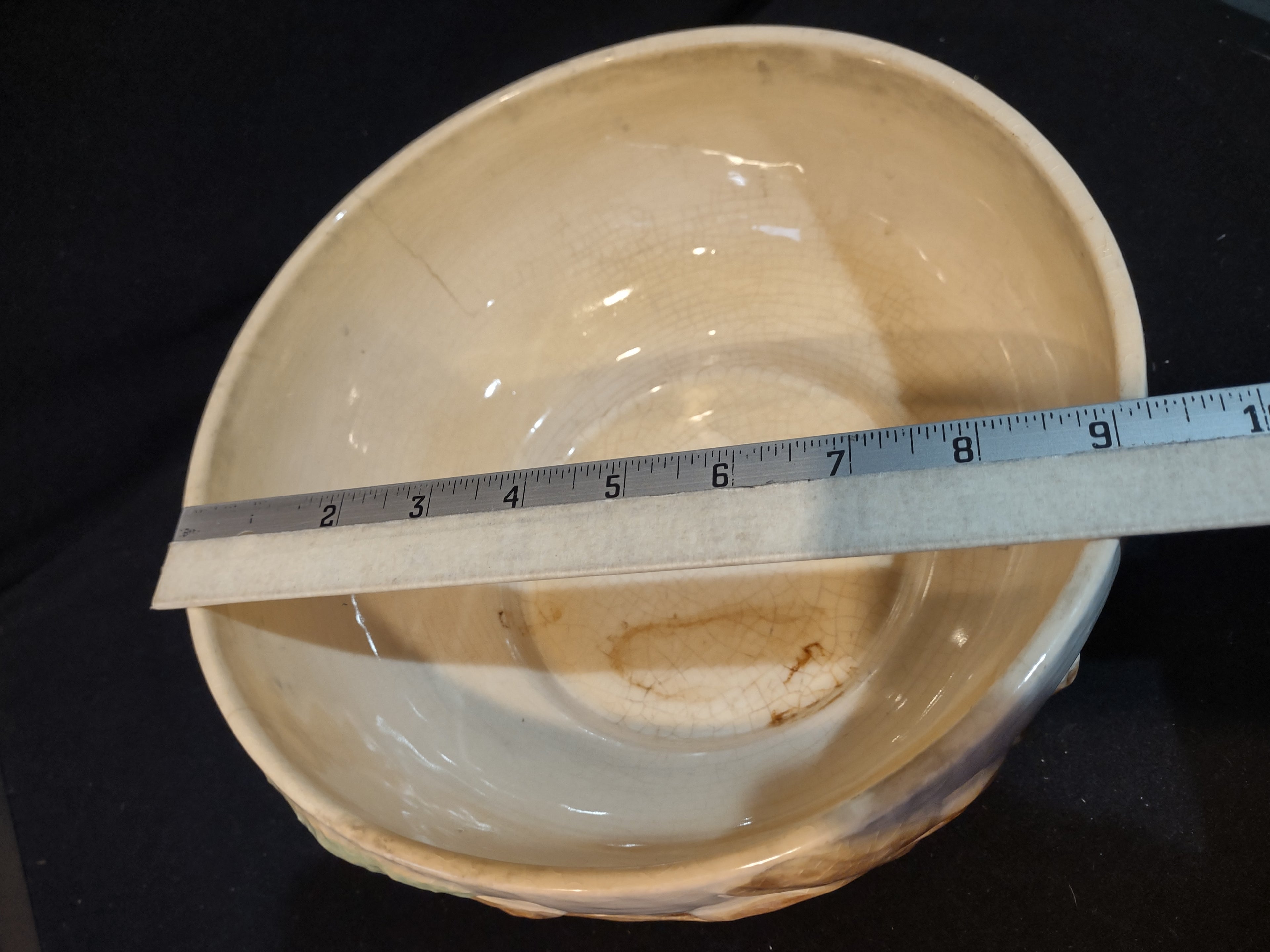 Vintage Roseville Ming Tree White 1949 MCM Pottery Ceramic Bowl 527-9 (lot 5364)