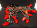 Christmas String Lights 1950's Vintage 25 Socket C9 Bulbs Works GEM (lot 3282)