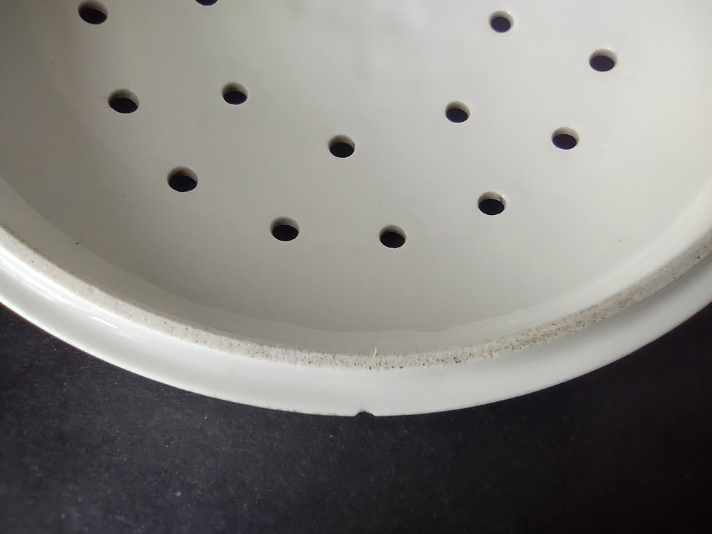 Haviland France Limoges Pancake Lid ONLY Floral Round 7" IMPERFECT (lot 1024)