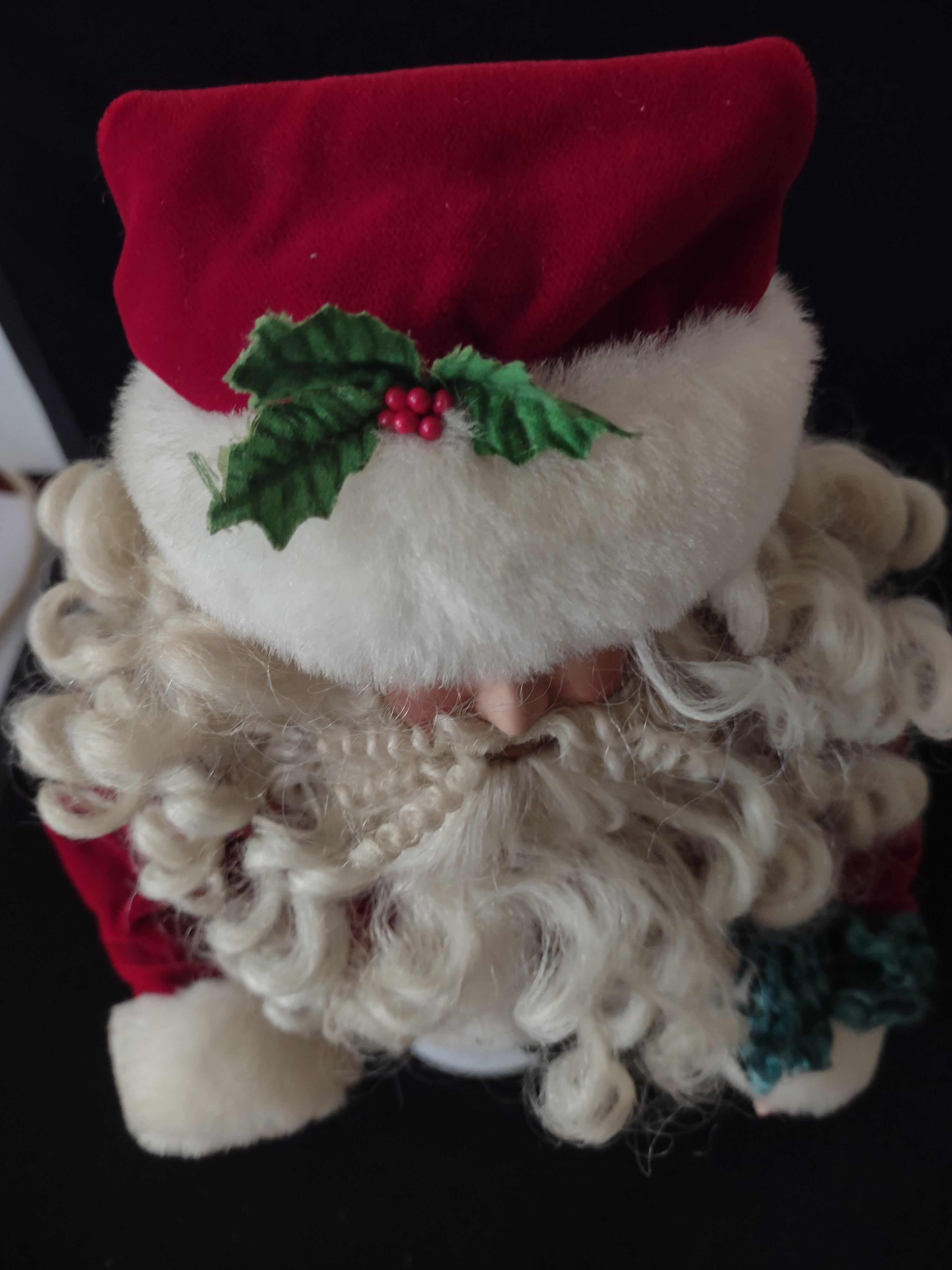 Christmas Danbury Mint Standing Porcelain Santa Claus Toy Sack (Lot 3755)