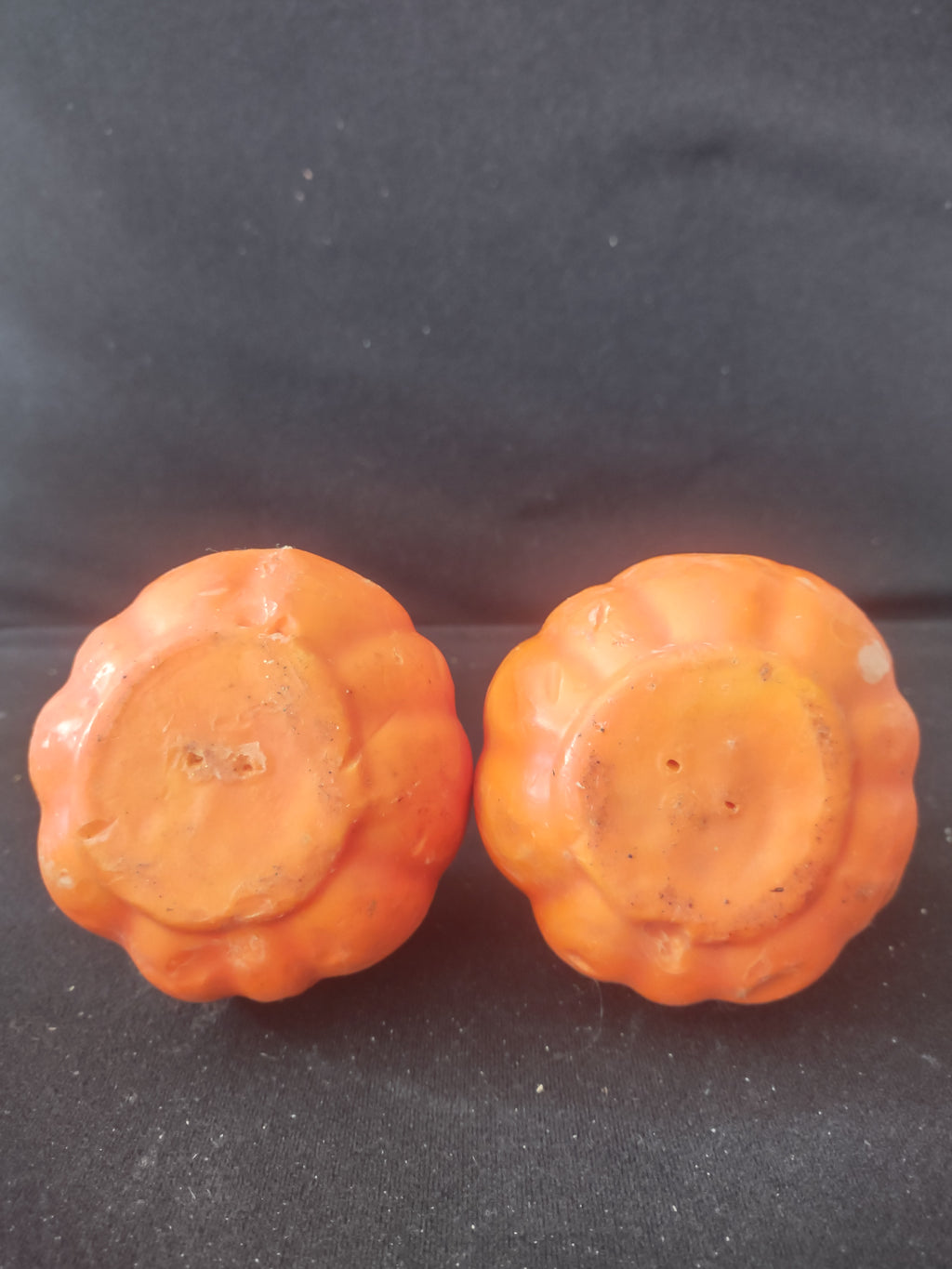 Vintage Halloween Jack O Lantern Wax Candles Set Of Four (Lot 3387)