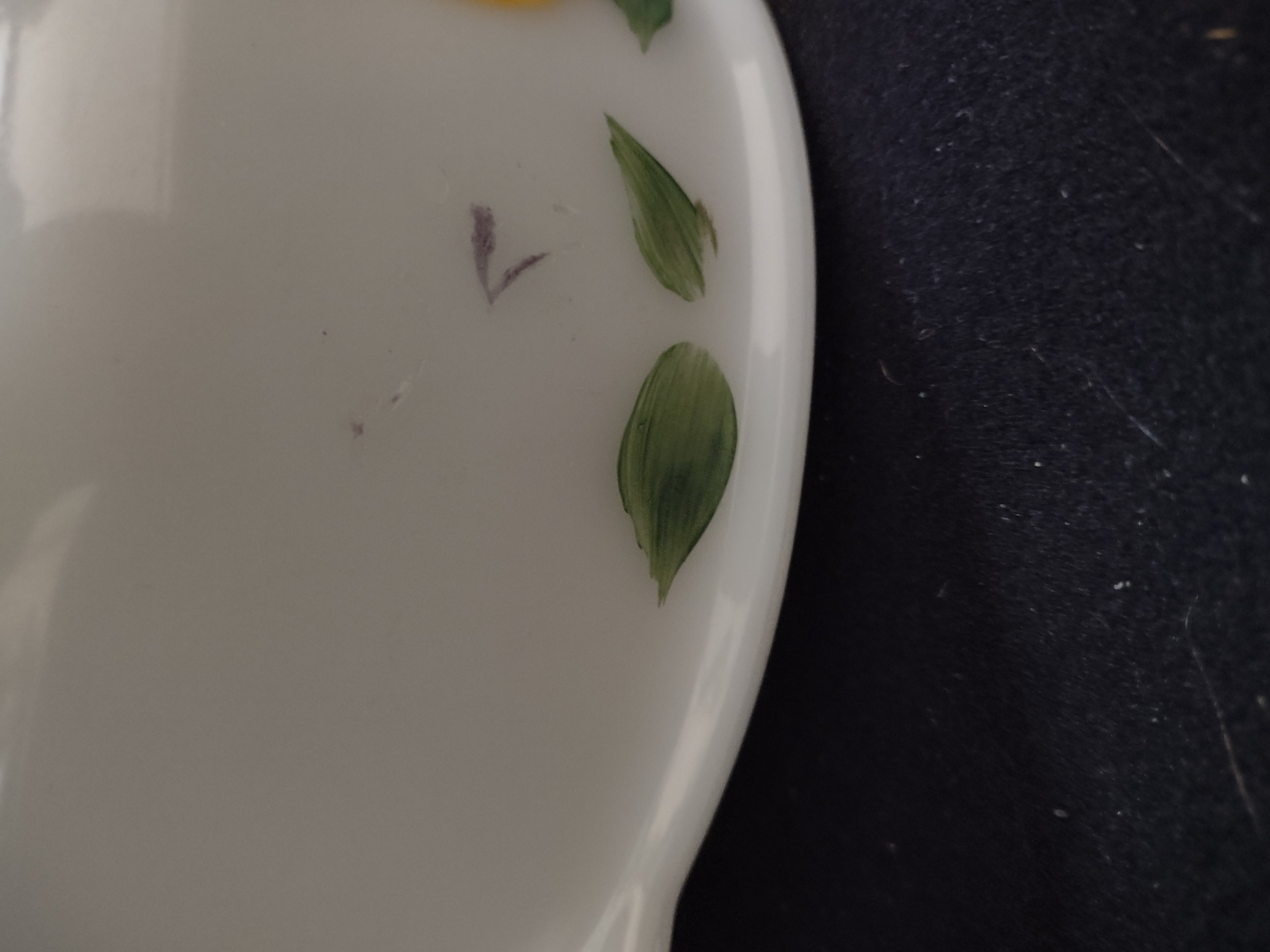 Vintage Fire King 2 Qt Casserole Dish Handpainted Gay Fad Peaches Grapes(Lot5321