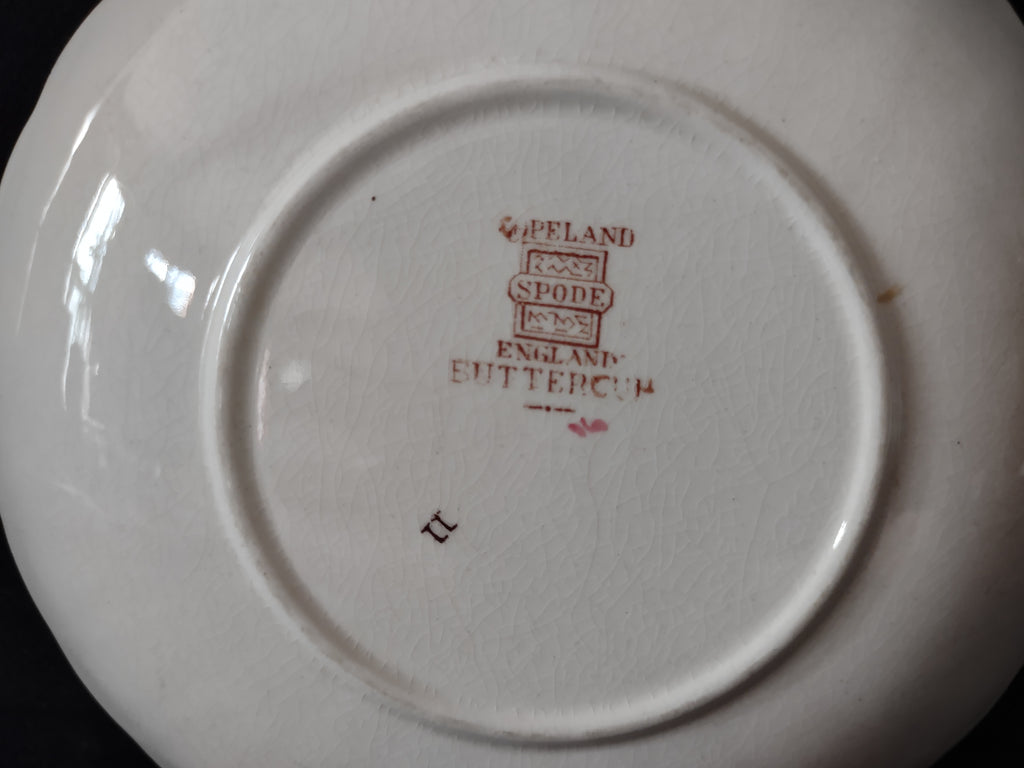 Vintage Spode Buttercup Saucer English Countryside Ironstone (lot 5749)
