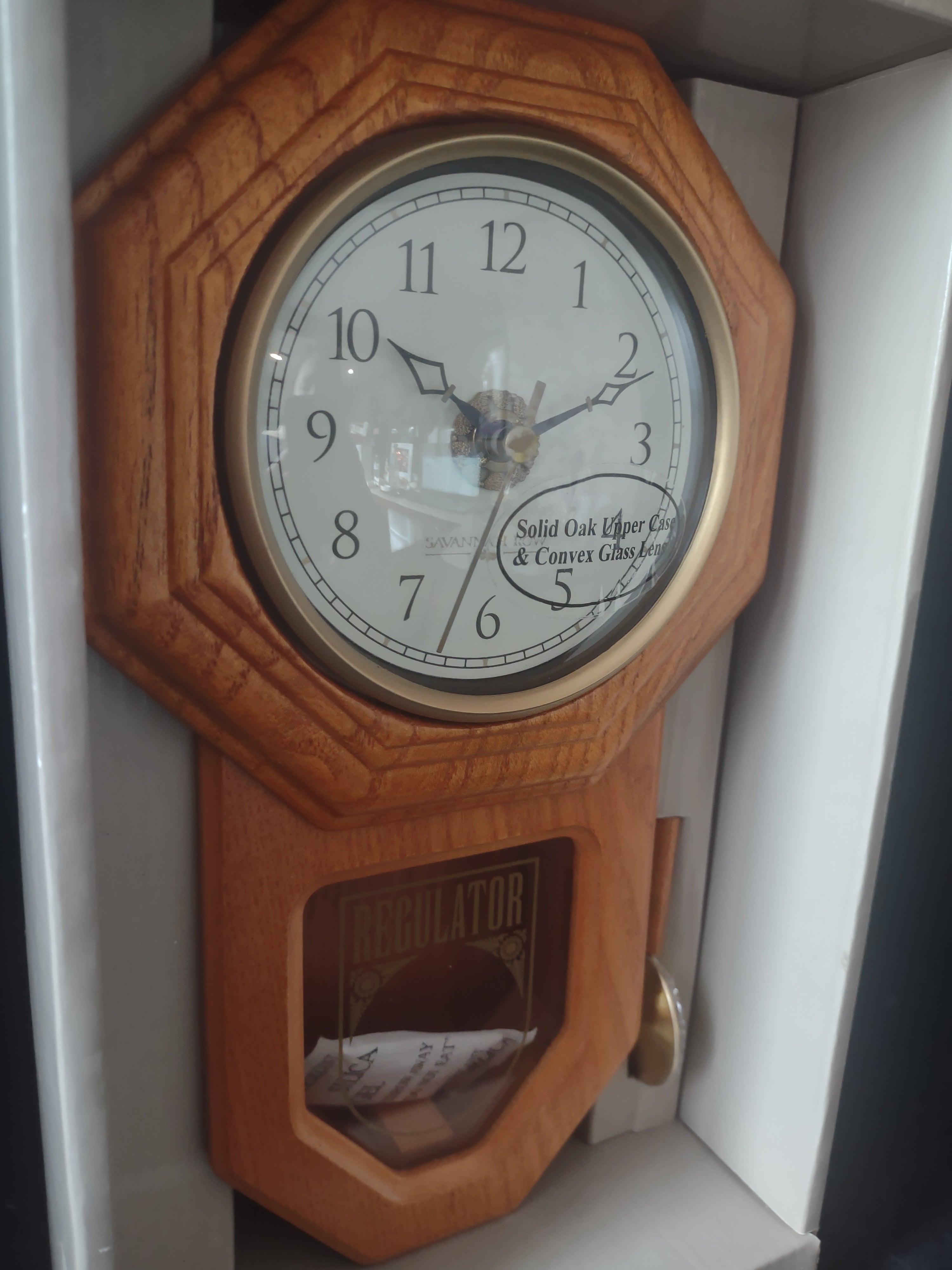Sonoma Savannah Row Collection Chateau Wall Oak Clock (lot 2417)