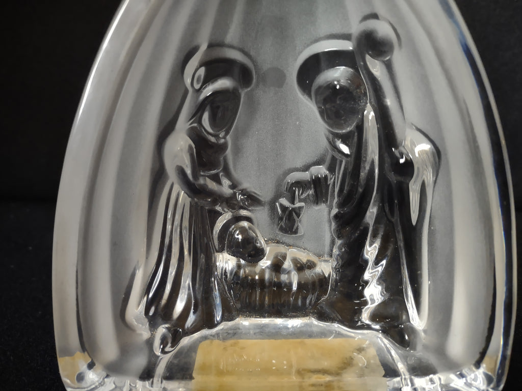 Mikasa Golden Stars Nativity Scene Glass 5" (lot 1581)