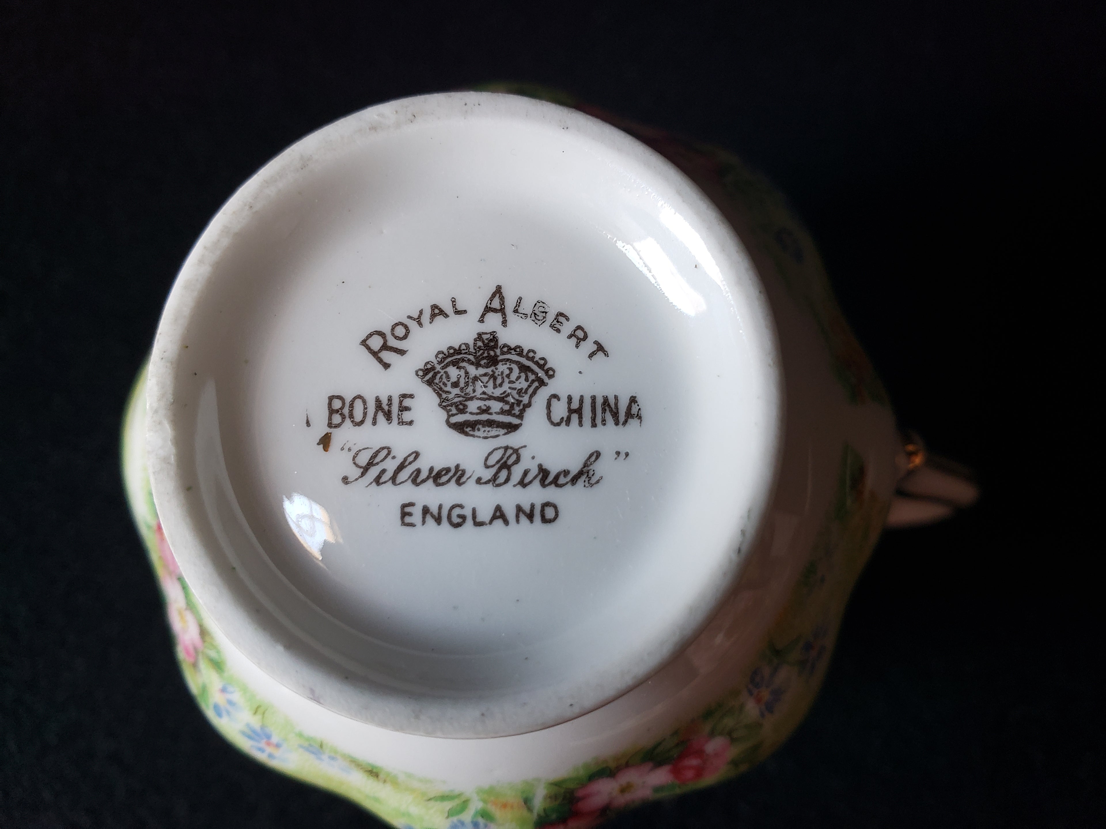 Vintage Royal Albert Silver Birch Demitasse Cup ONLY (lot 2030)