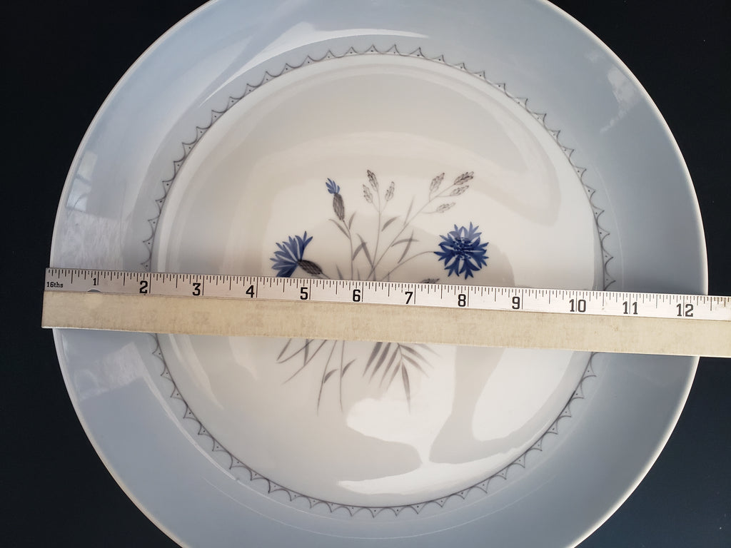 B & G Kyobenhavn Denmark Serving Platter Blue White Flower 12-1/2" (lot 2200)