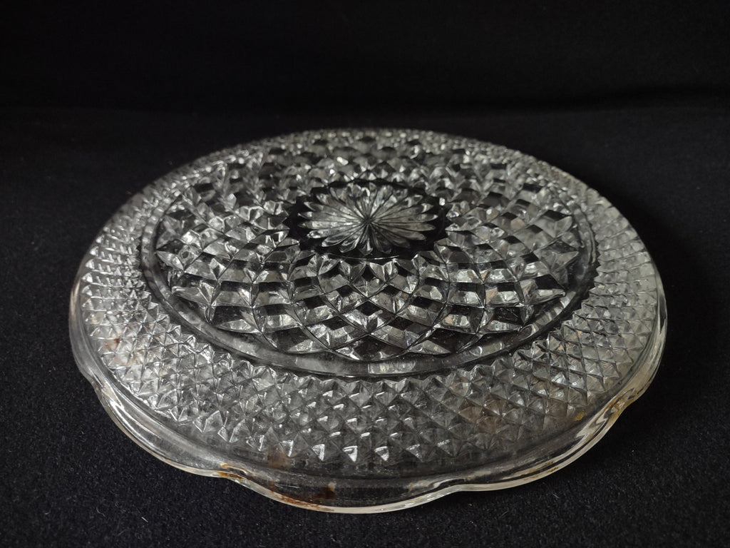 Wexford Anchor Hocking Large Glass Serving Platter Diamond (lot 5149)