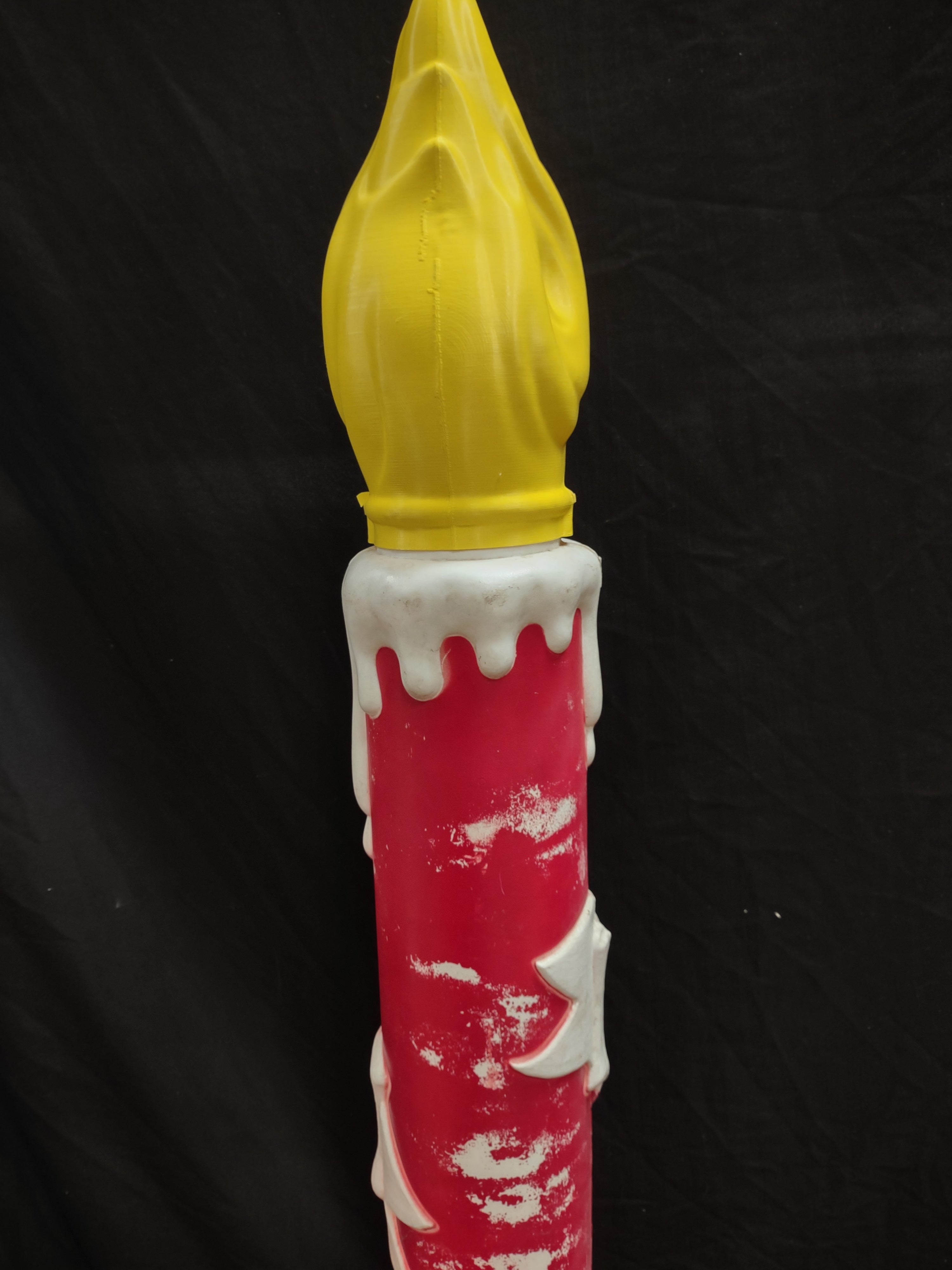 Vintage Christmas Blow Mold Candle Noel 39" (lot 2332)