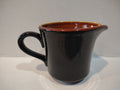 Vintage MCM Ironstone USA Amber Octagon Rustic Brown Creamer (lot 5014)