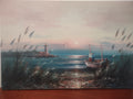 B. Duggan Signed Canvas Oil Painting Seascape Lighthouse 24 x 36 (lot 2633c)