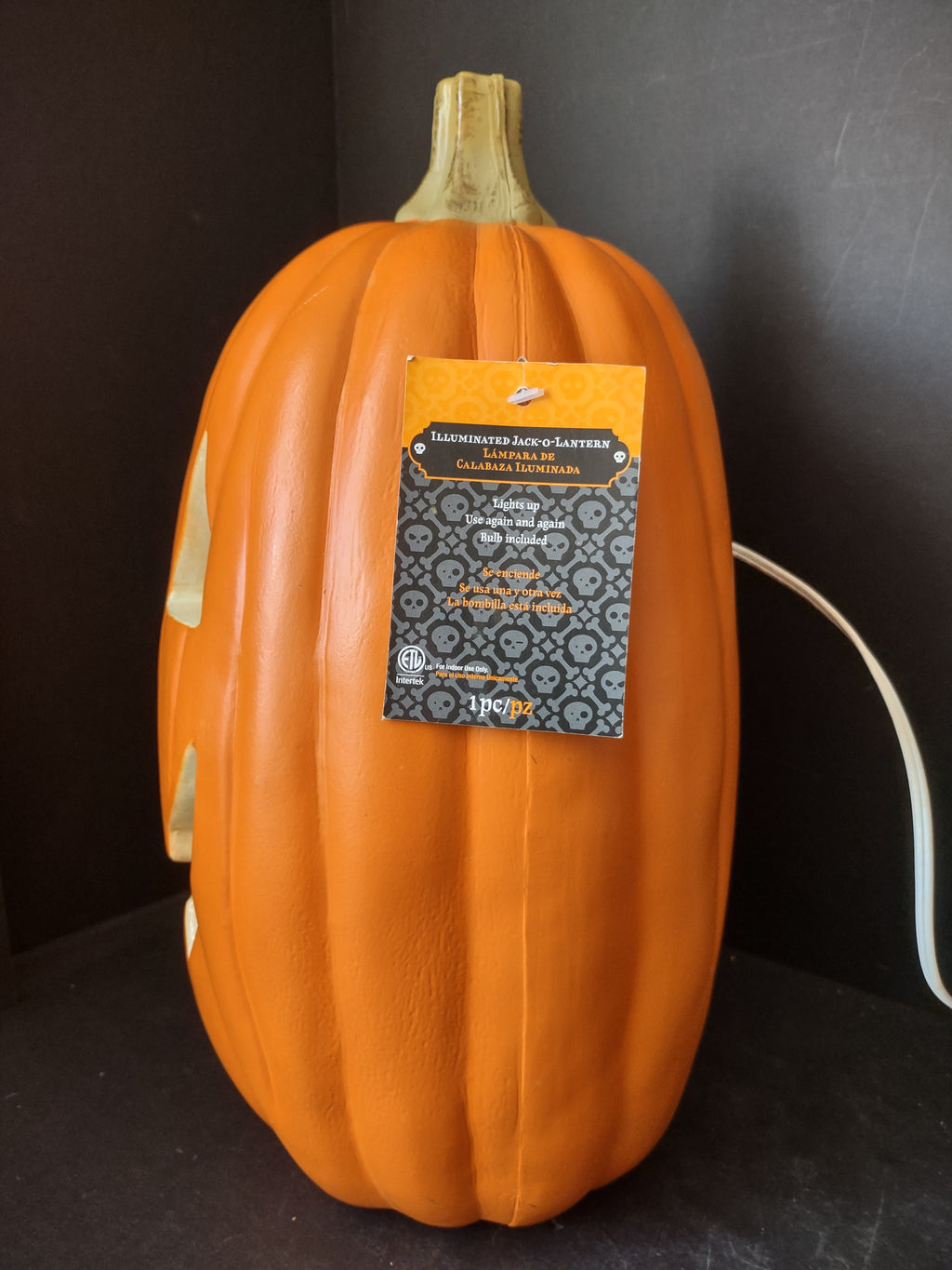 Large 16" Vintage GEMMY Jack-O'-Lantern Foam Blow Mold Lighted Pumpkin lot 3012j