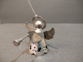 Vintage Christmas Silver Plated Angel Ornament Holly Trumpet Halo (Lot 4751)