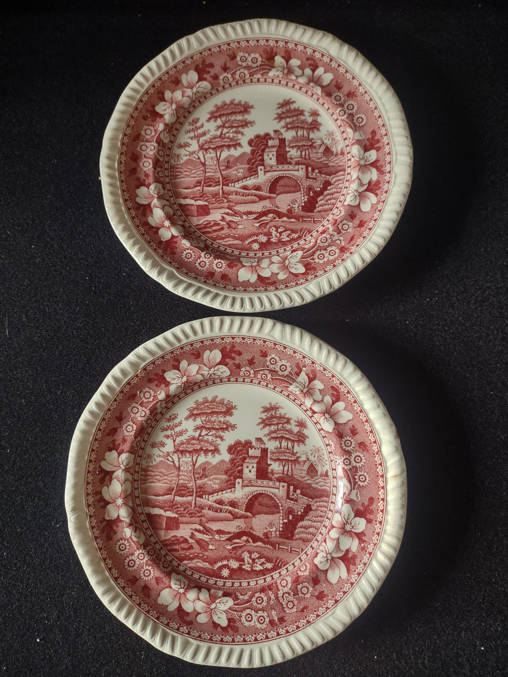 Vintage Copeland Bread Butter Plate Spode Tower Pink Set Of 2 (Lot 5820)