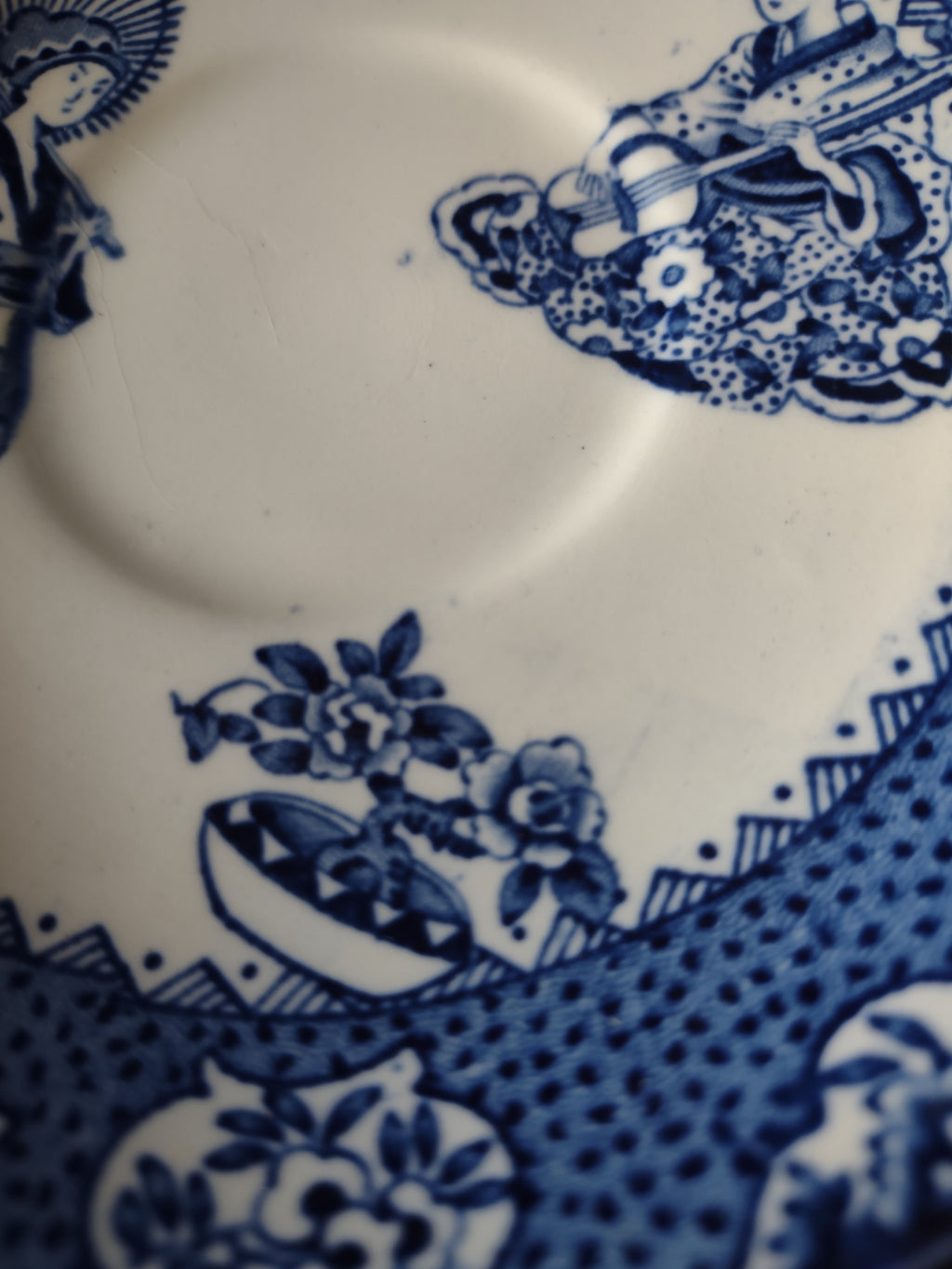 Vintage Woods & Sons Saucer Tsing Blue Oriental Geisha (Lot 5569)