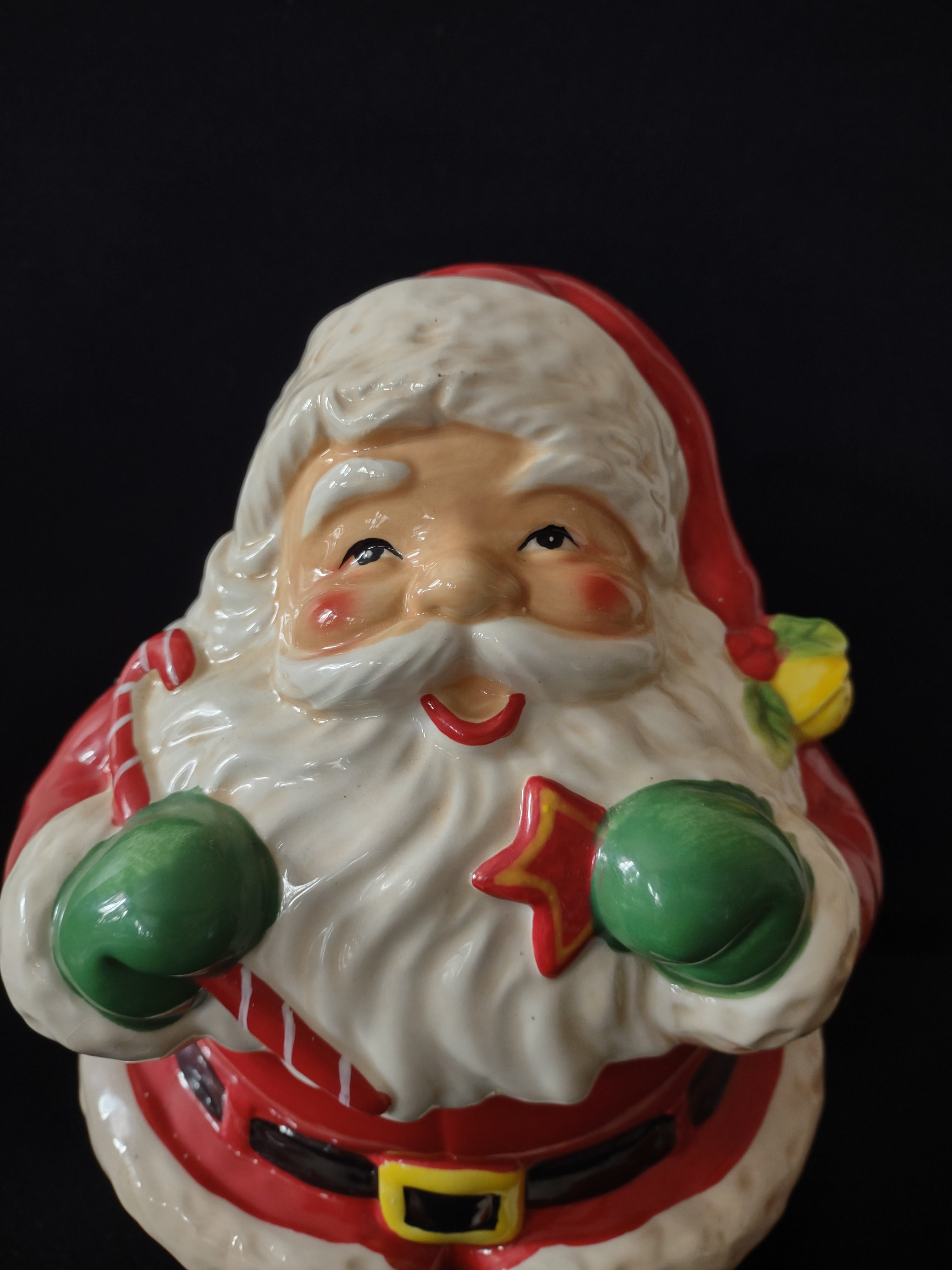Vintage Cracker Barrel Ceramic Santa Claus Cookie Jar (Lot 3689)