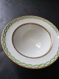 JP Limoges France Gold Trim Green Laurel Tall Bowl 5" (lot 590)