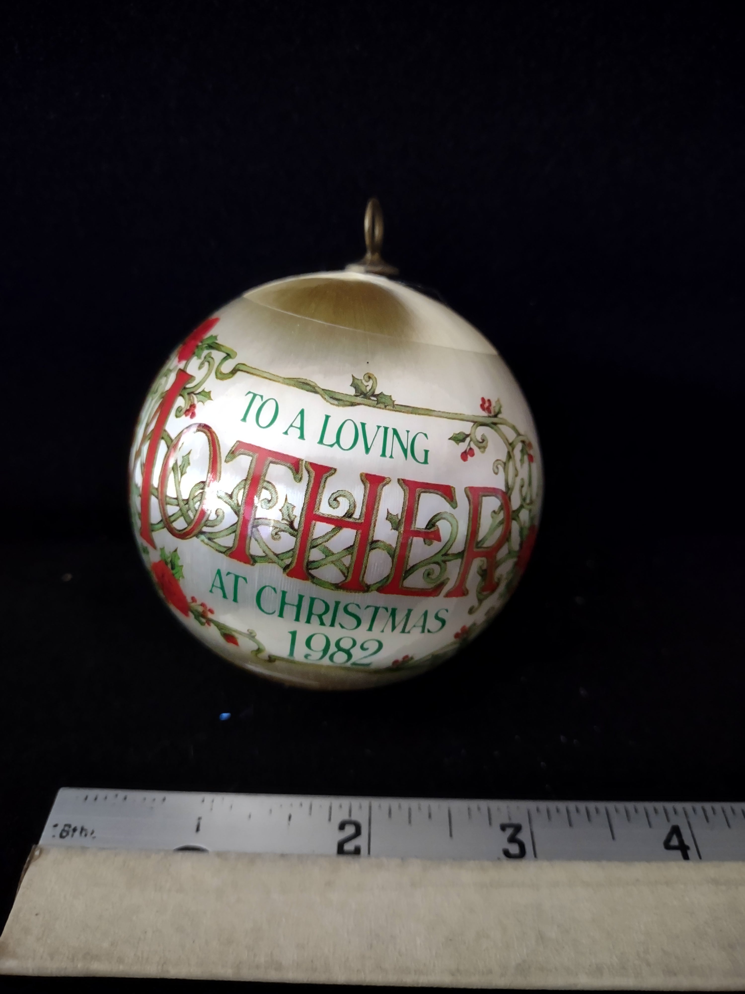 Vintage American Greetings Christmas 1982 Satin Mother Ornament (Lot 4161)