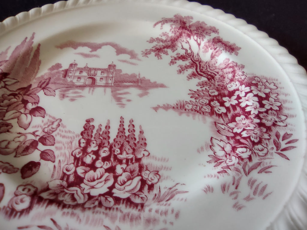 Vintage Castle On The Lake Johnson Small Plate English Countryside (lot 5707)