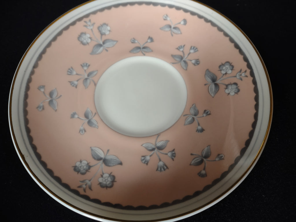 Wedgwood Pimpernel Pink Saucer ONLY Green Stamp (lot 2768)