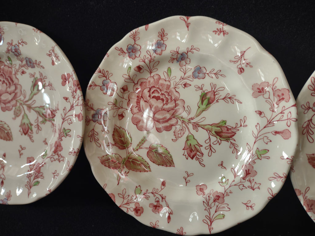 Vintage Johnson Appointment Her Majesty Ceramic Small Plate x 3 Chintz (lot 5699