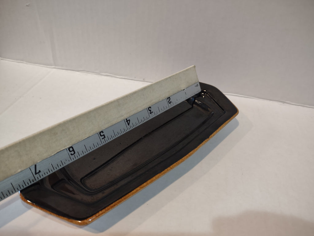 Vintage MCM Ironstone USA Amber Octagon Bottom for Butter Dish ONLY (lot 5015)