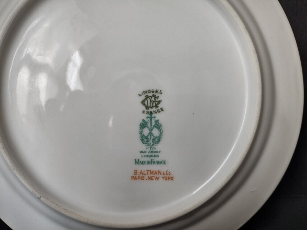 Haviland Limoges Old Abbey Rouen Spray Pheasant Salad Plate 7-3/8" (lot 346)