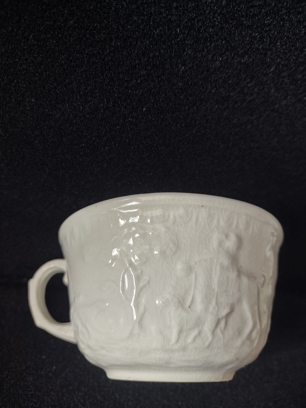 Vintage T G Green Teacup Saucer White Ironstone Hunt Club IMPERFECT (Lot 5664)
